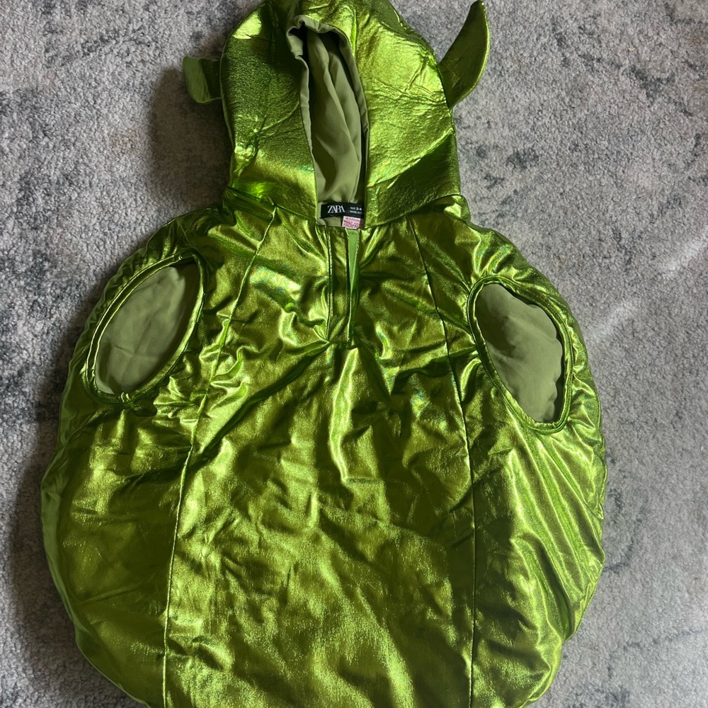 Zara Shiny Lime Green Alien Costume